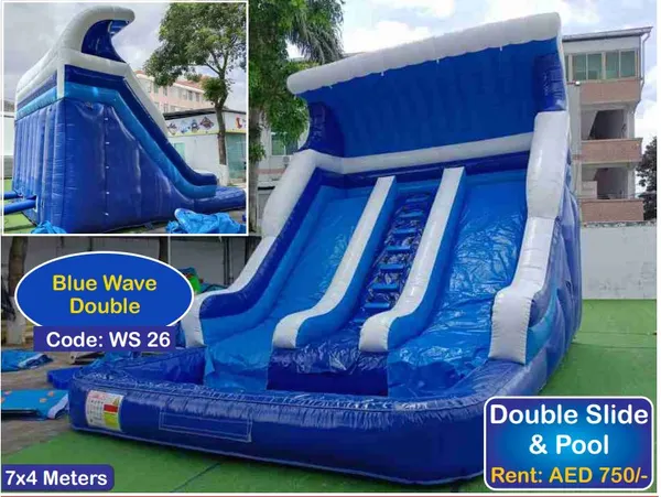 Big Water Slide with Pool on Rent in Dubai