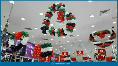 Ceiling and Wall Decorated with Balloon for UAE National Day