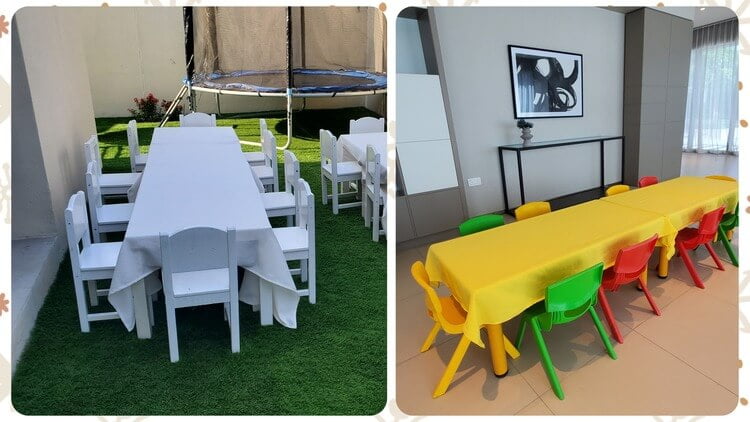 White-tables-chairs-for-kids-party