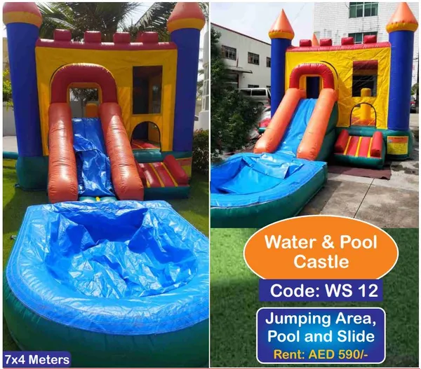 Inflatable Pool with Slide and Bouncy