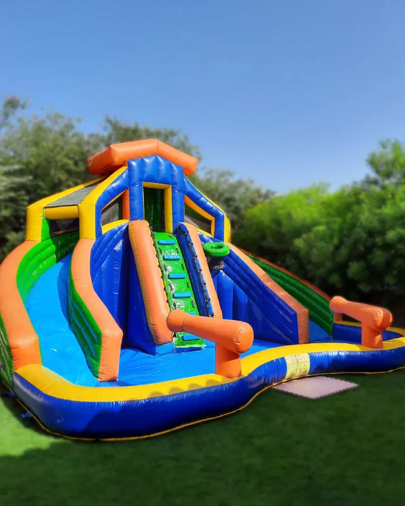 Orange Guns Inflatable Water Slide for Kids