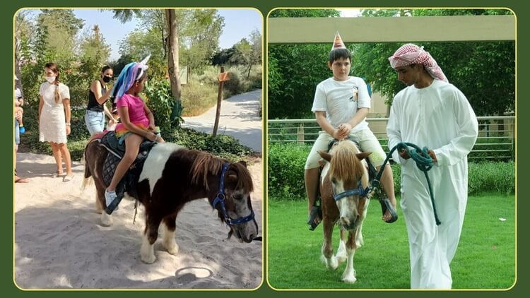 Kids-riding-onpony-horse-in-dubai-UAE