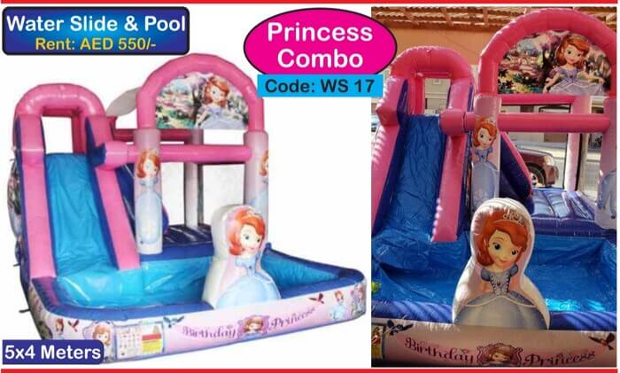 Princes_water_slide_with_pool_on_rent_dubai