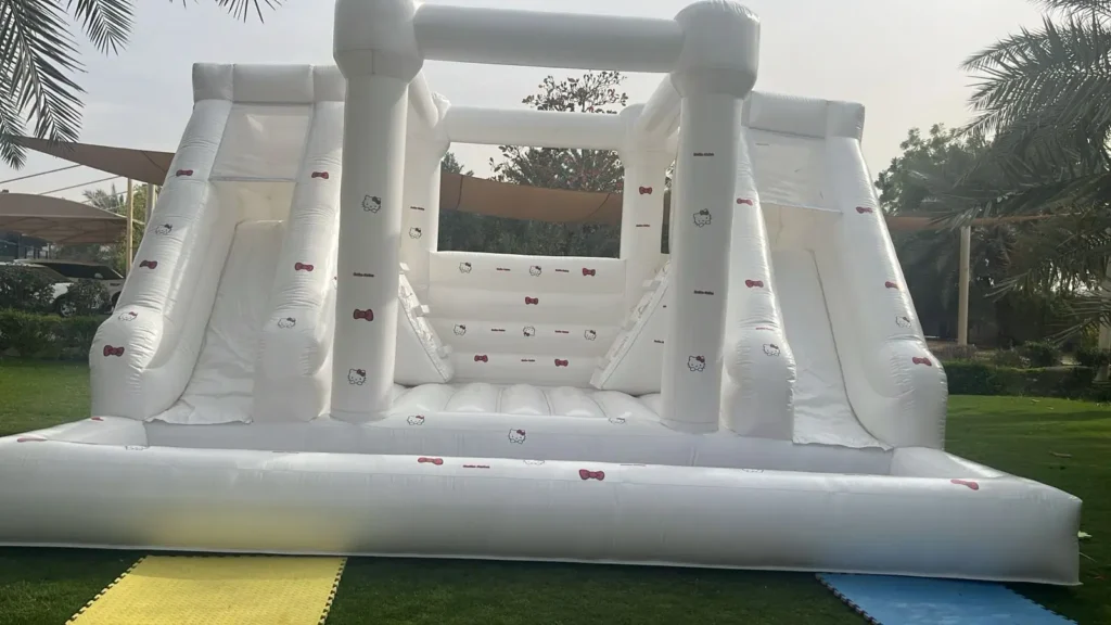 White Double Water Slide Combo