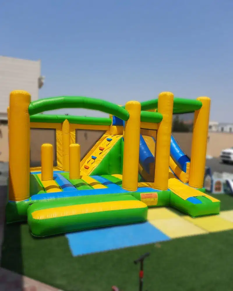 Yellow-Green-Bouncy-Slide-Rental-Dubai