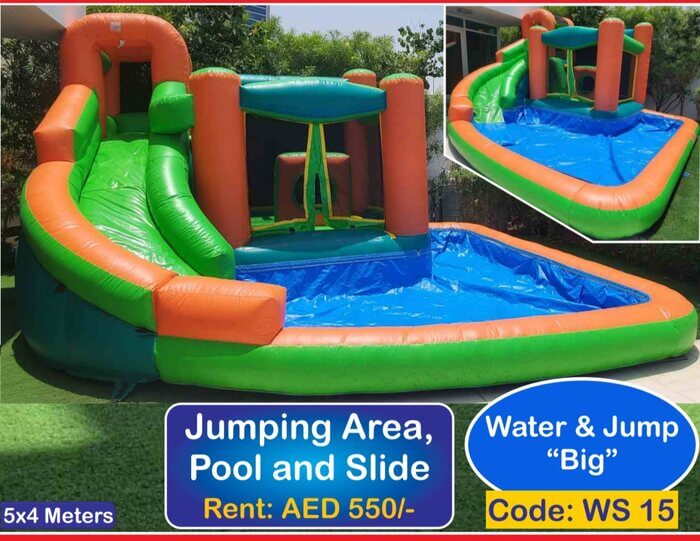 water-slide-pool-for-rent-UAE