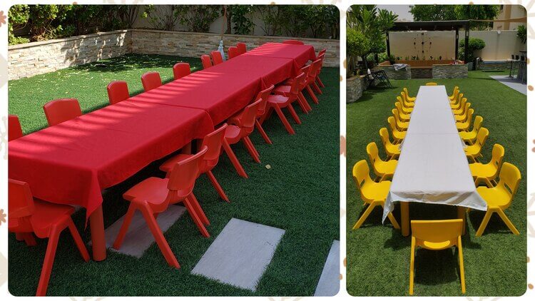 yellow-and-red-kids-tables-chairs-rental-in-dubai