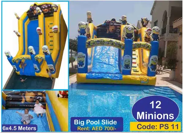 inflatable water slide with pool