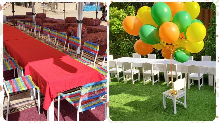 kids party furniture rental in dubai