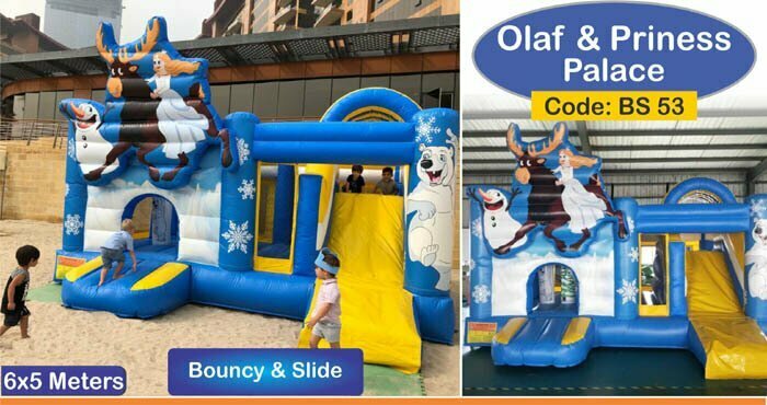 olaf-princess-palace-bouncy_slider-for-rent