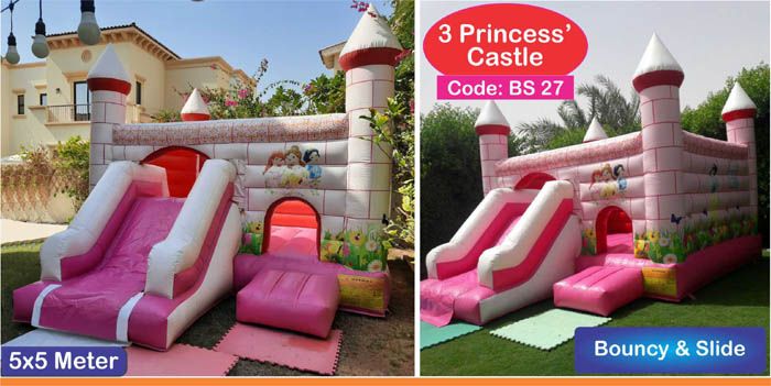 princess-bouncy-castles-with-slides-on-rental