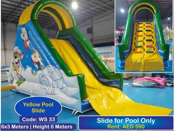 rent inflatable water slide for pool