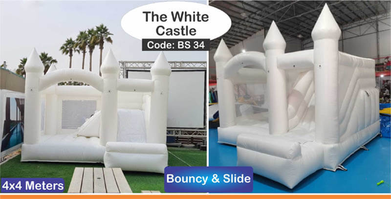 white bouncy castle rental in Dubai & UAE